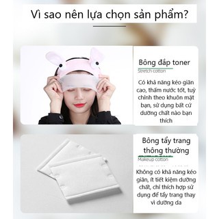 Bông tẩy trang được sản xuất theo công nghệ Nhật Romimiu siêu mịn siêu day siêu rẻ