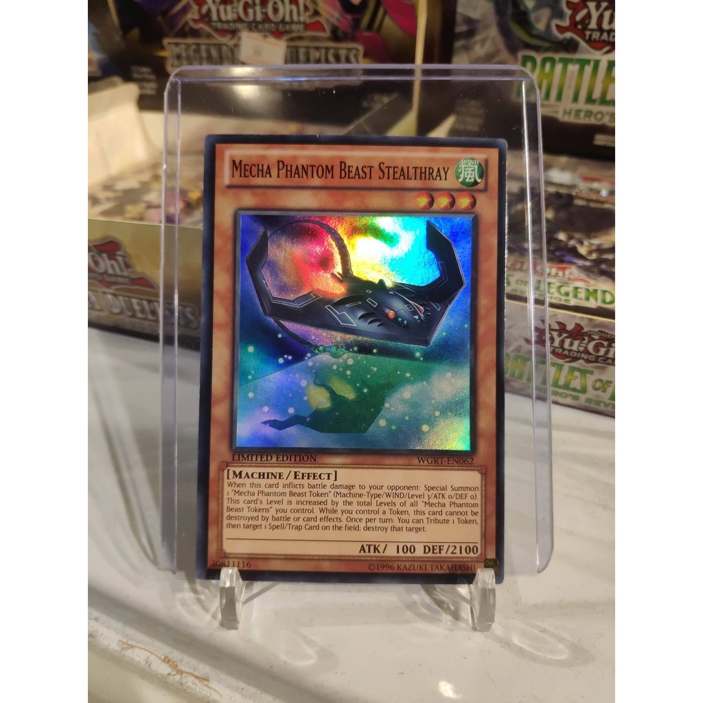 Lá bài thẻ bài Yugioh Mecha Phantom Beast Stealthray – Super Rare - Tặng bọc bài nhựa bảo quản