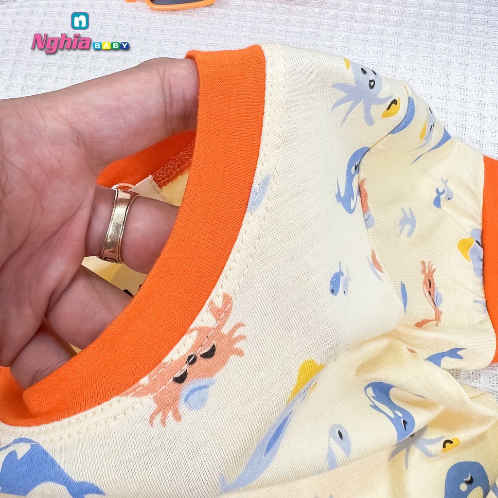 Đồ bộ NGHĨA BABY hình mặt gấu tay dài 11-23kg