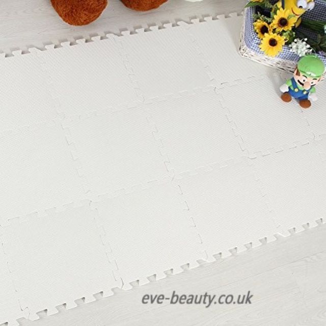 Thảm xốp lót sàn60x60x1cm màu trắng, đen, be