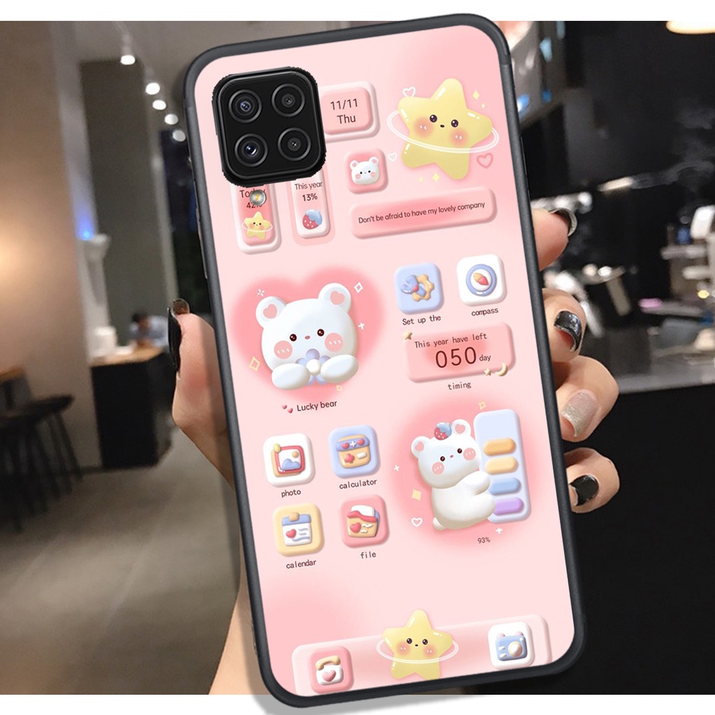 Ốp Lưng SamSung A12 5G - A22 4G - A22 5G - M32 - M33 -  53 , In Hình Gấu Socola Đẹp và Đáng Yêu.