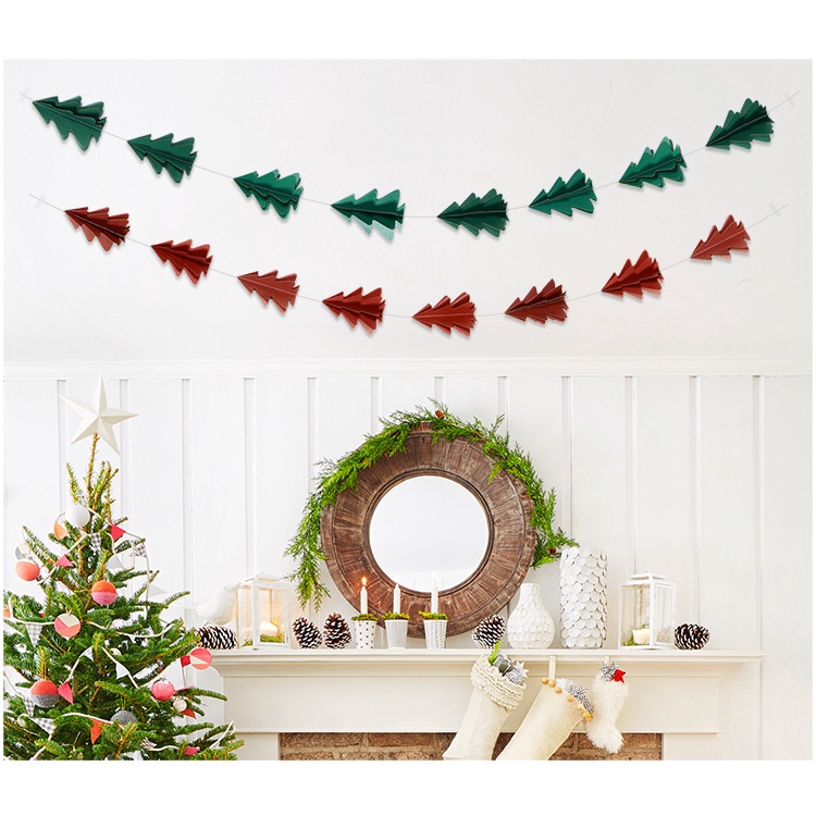 Dây cờ treo trang trí cây thông Noel
