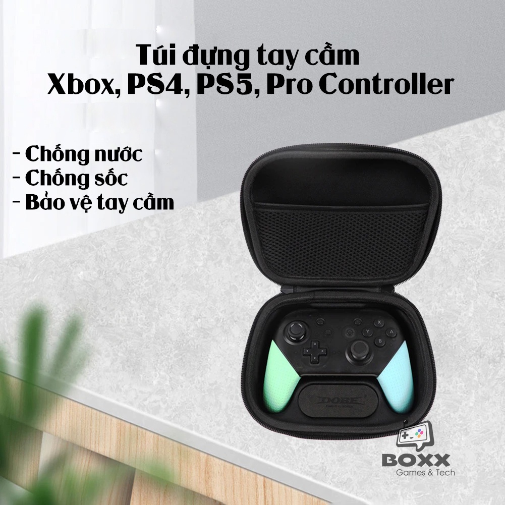 Bao đựng chống sốc cho tay cầm xbox one S, PS4, PS5, Pro Controller chính hãng Dobe