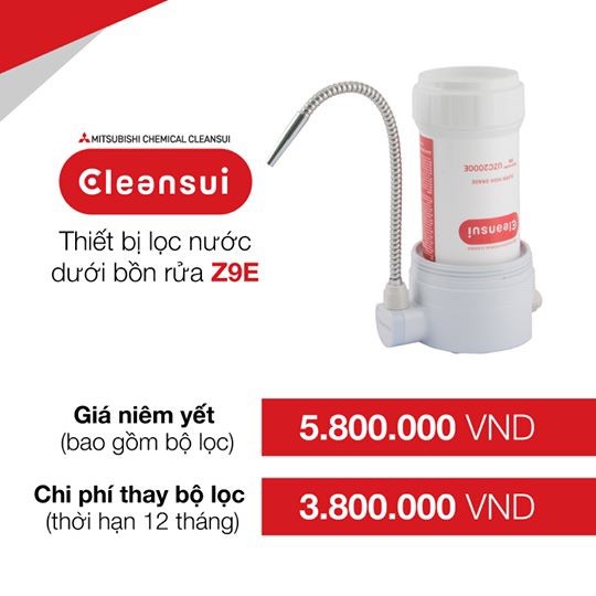 THIẾT BỊ LỌC NƯỚC MITSUBISHI CLEANSUI Z9E