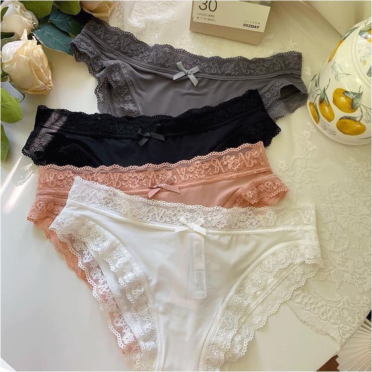 Quần lót nữ EMBRA Victoria Secrets viền họa tiết ren hoa cao cấp EBQL24