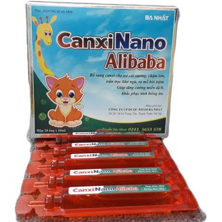 Siro Canxi Nano Alibaba Phát Triển Chiều Cao, Trị Biếng Ăn 20 ống X 10ml