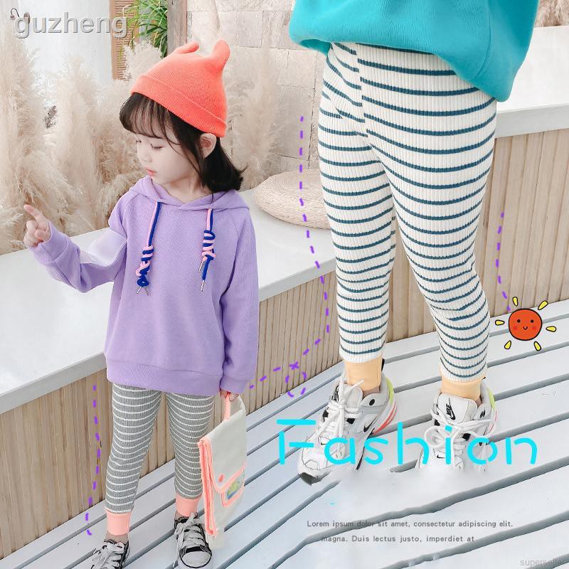 ✹♂Quần Legging Ôm Sát Họa Tiết Sọc Đáng Yêu Cho Bé Gái 1-7 Tuổi