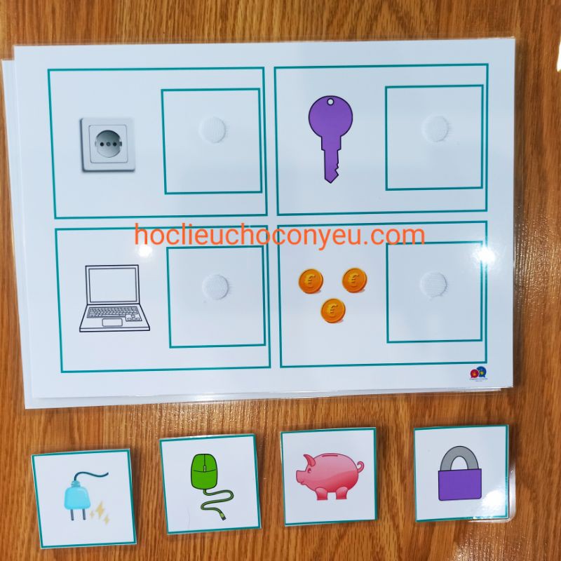 Thẻ học ghép cặp tư duy cho bé - Logic flashcard