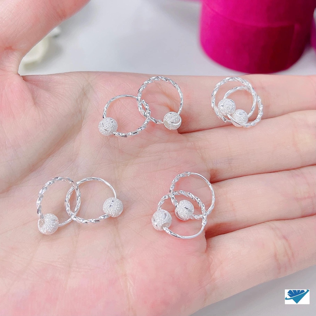 Bông tai bạc , bông tai bi cát Bạc_Ngọc Anh