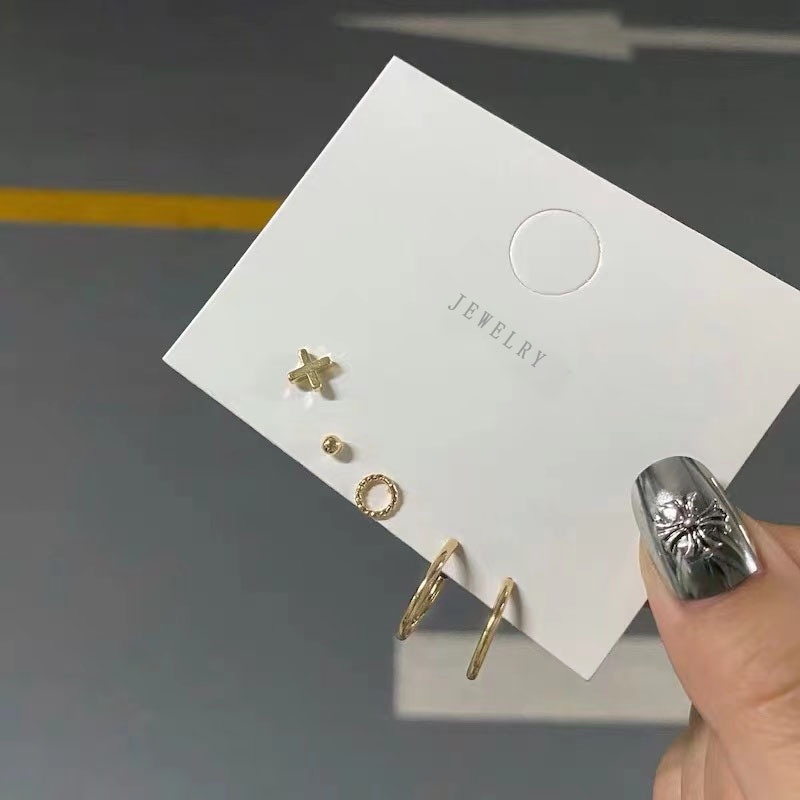 Khuyên Tai Bộ Set 5 Khuyên Tai Nữ Thời Trang Khuyên Tai Nữ Khuyên Tai Tròn