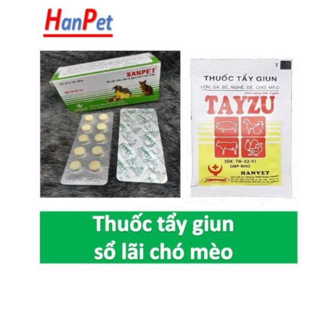 Giun sán chó mèo hanpet (viên và bột) tayzu