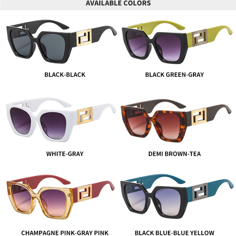 Kính Mát Gọng Vuông Cỡ Lớn Phong Cách Retro Thời Trang