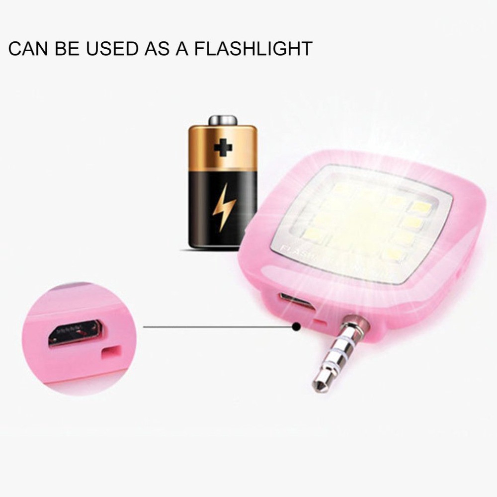 16pcs LED Mini Flash Fill nhẹ Đối với điện thoại di động chụp ảnh tự sướng sáng Nhiếp ảnh đèn 3.5mm Bright Đèn LED