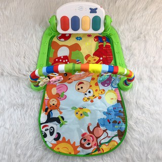 FREE SHIP !!! Thảm 9BABY  Nhạc Hình Thú Có Đồ Chơi Cho Bé Yêu- Chân Xanh Lá