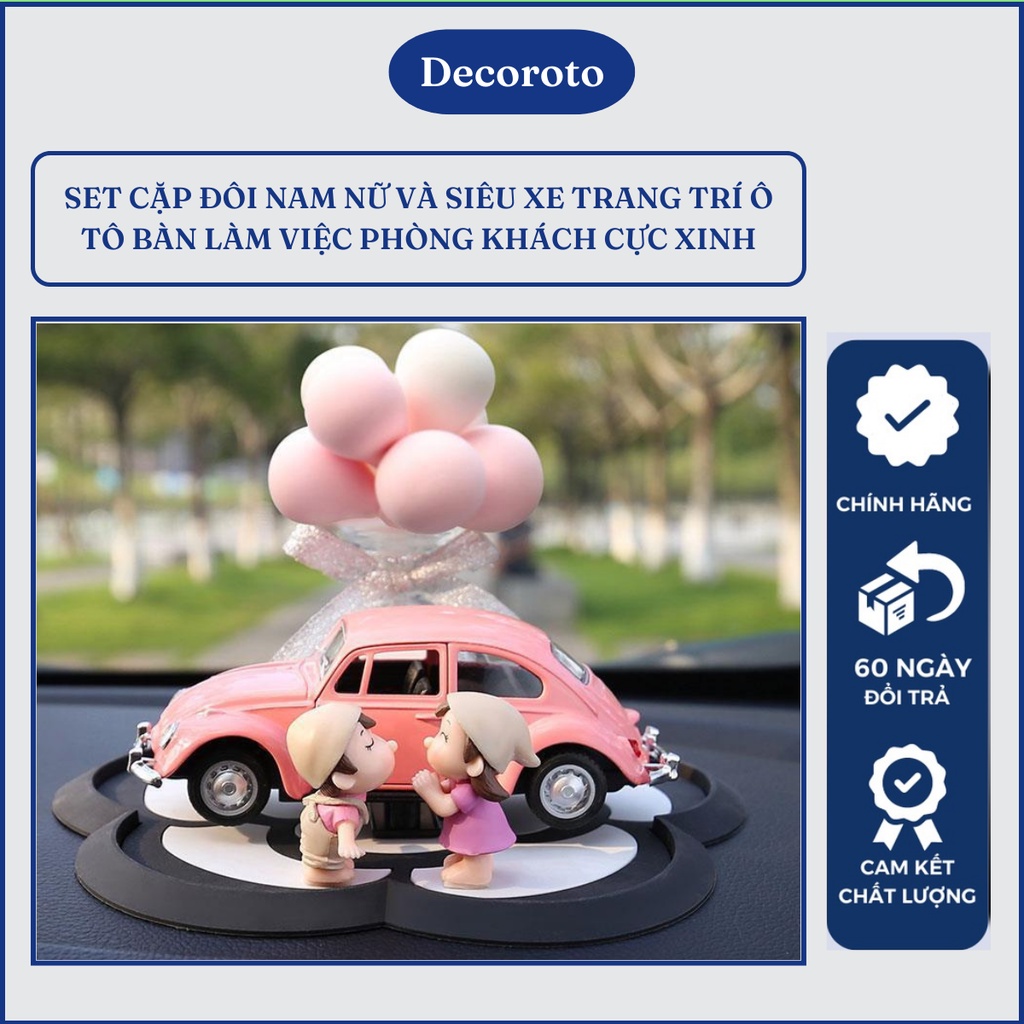 Mô Hình Trang Trí Phòng Ngủ Bàn Làm Việc Bàn Học Decor Taplo Ô Tô Hình Cặp Đôi Nam Nữ Và Siêu Xe - Phụ Kiện Decoroto
