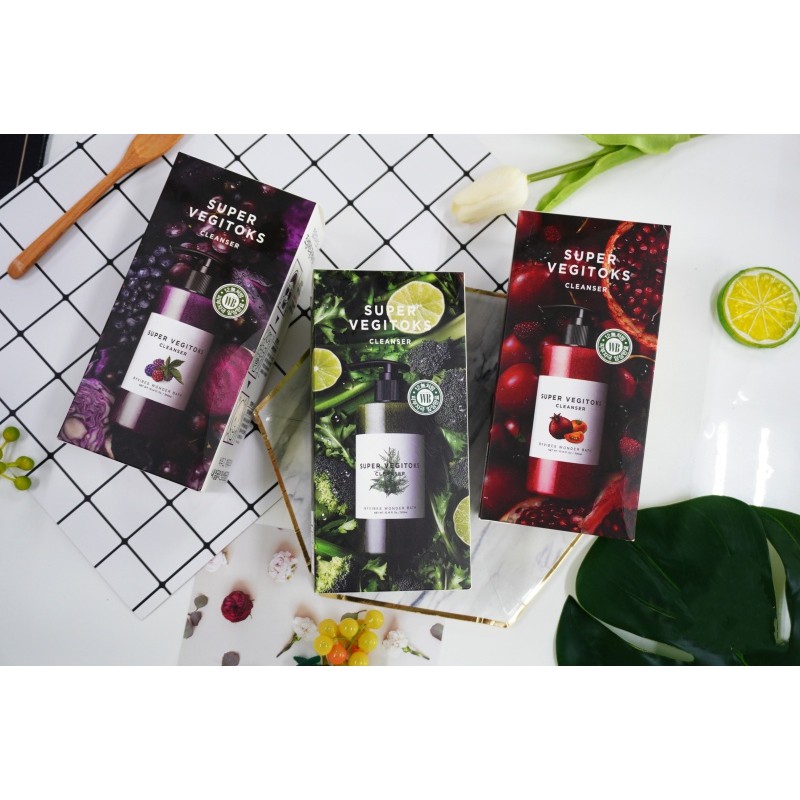 Sữa Rửa Mặt Thải Độc,Tẩy Trang Rau Củ Super Vegitoks Cleanser