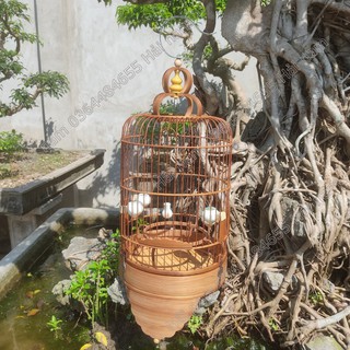 Lồng chim vành khuyên - Lồng chim tre đường kính 22 cm