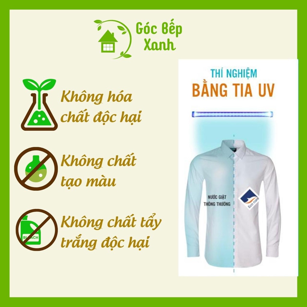 Nước giặt xả hữu cơ Bồ Hòn tinh dầu Hoa Bưởi, Hoa Nhài ECOCARE 4 lít - Bền màu, giữ dáng, làm mềm vải