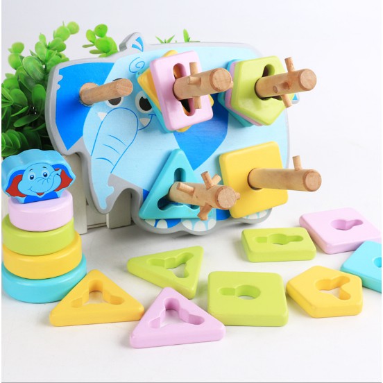 Đồ chơi thả hình 5 trụ đế voi zic zac xịn xò cho bé