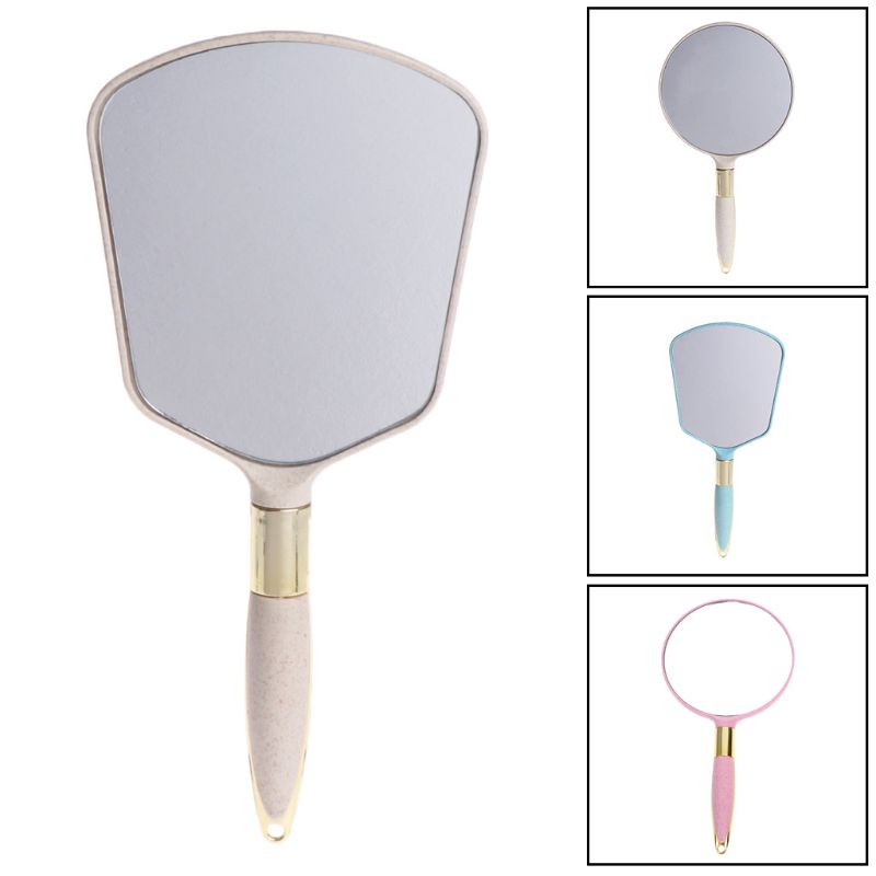 Youyo Gương Trang Điểm Cầm Tay Hình Chữ Nhật Bằng Nhựa Phong Cách Retro Vintage Dễ Thương