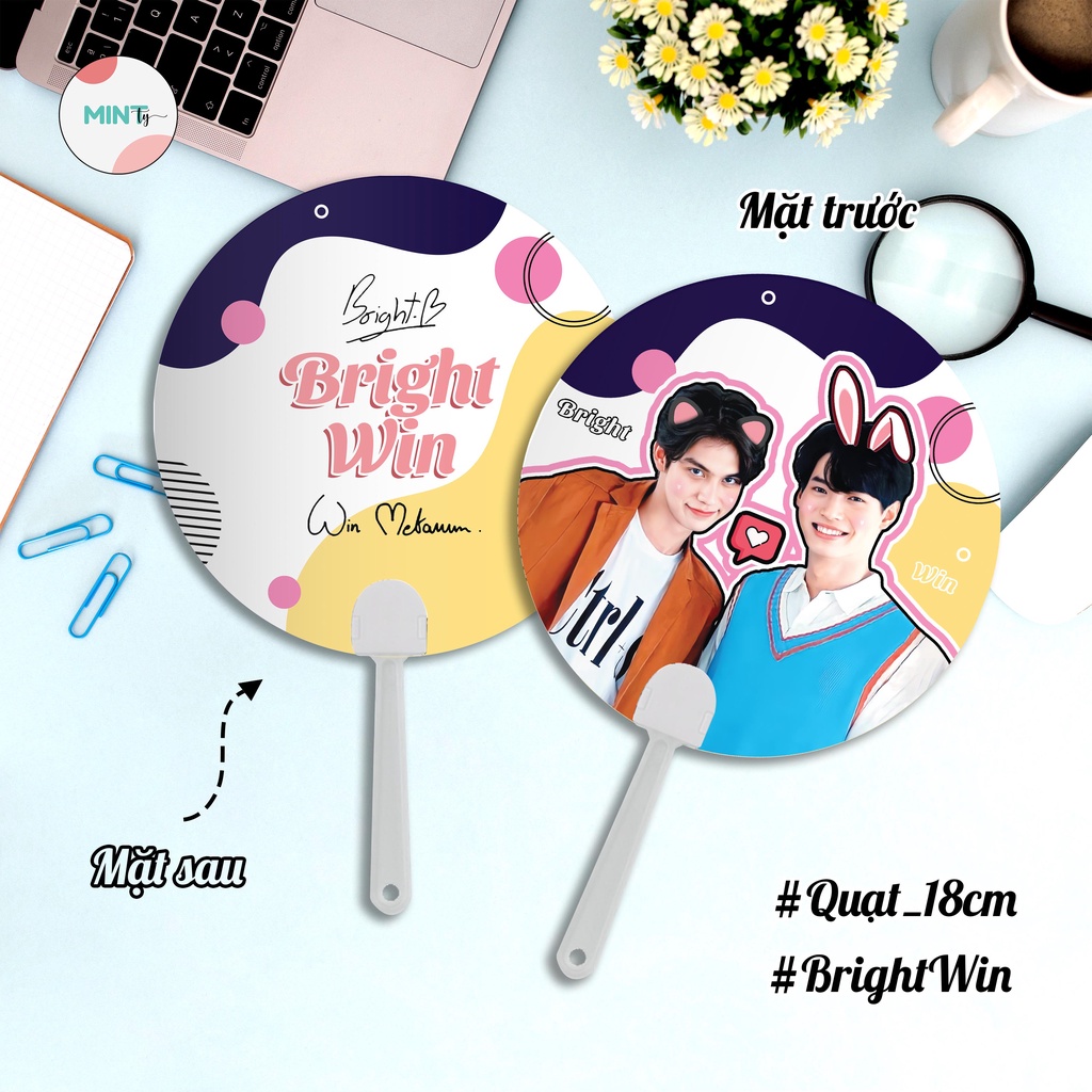 Quạt tròn BrightWin Bản mới 18cm