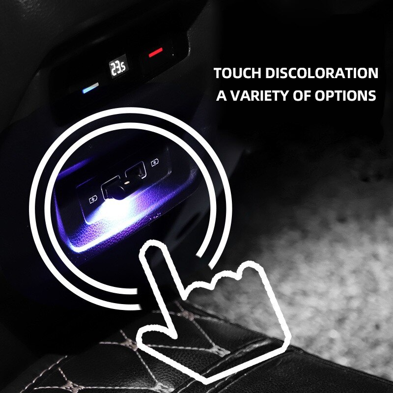 1 Đèn LED USB 7 Màu Mini Trang Trí Nội Thất Xe Hơi