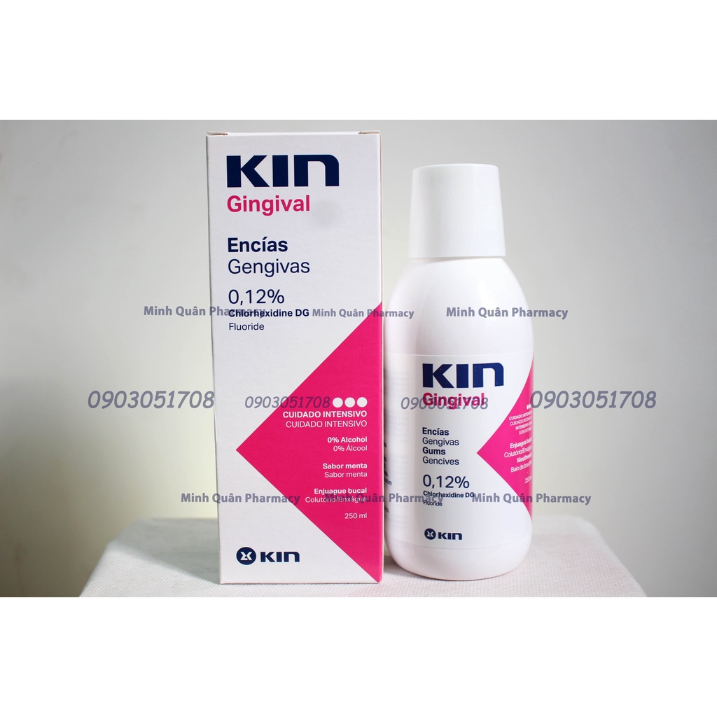Nước súc miệng Kin Gingival 250ml hỗ trợ trắng răng vệ sinh răng miệng giúp thơm miệng ngừa sâu răng khử hôi miệng