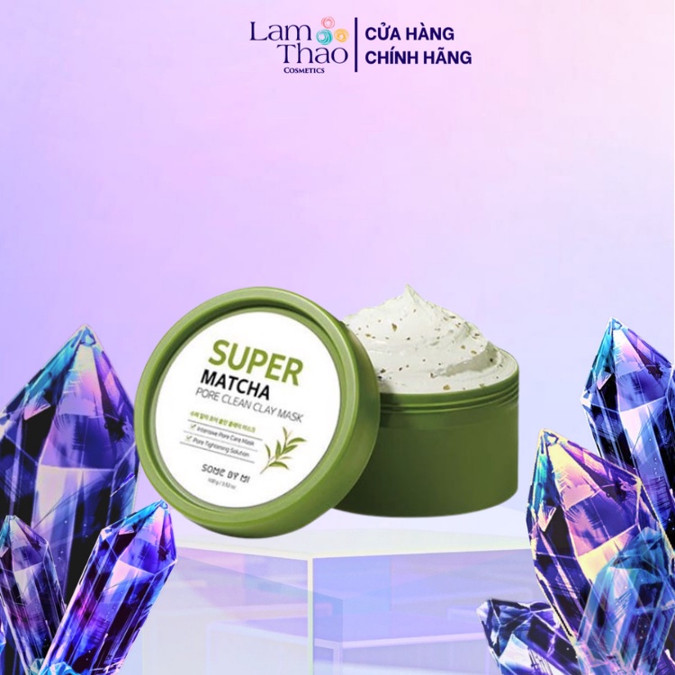 Mặt Nạ Đất Sét Làm Sạch Se Khít Lỗ Chân Lông Some By Mi Super Matcha Pore Clean Clay Mask