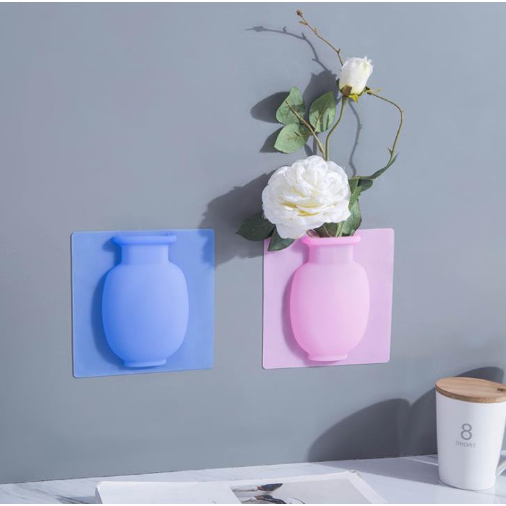 Chậu Hoa Dán Tường Bằng Silicone Trang Trí Nhà Cửa / Văn Phòng