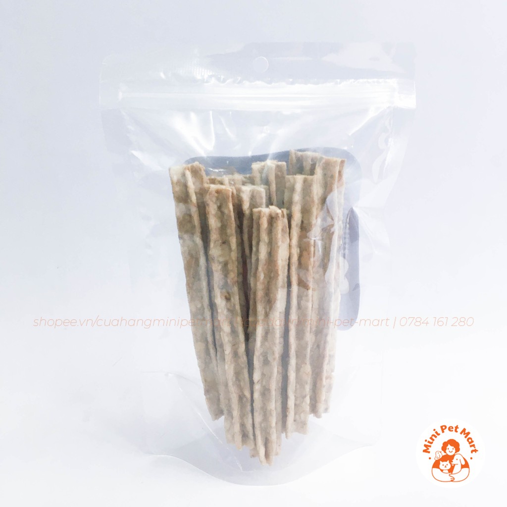 Xương gặm da bò TÀI HƯNG THỊNH 865 (12 cái) - bánh xương, snack, bánh thưởng, xương gặm cho chó