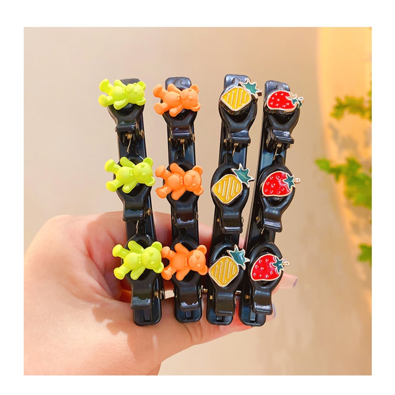 Kẹp Tóc Hình Gấu Hai Lớp Bện Dây Thời Trang Hàn Quốc Cao Cấp