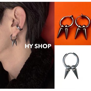khuyên tai kẹp tai titan 2mũi nhọn nam nữ cá tính không dị ứng không gỉ siêu bền UNISEX BTS