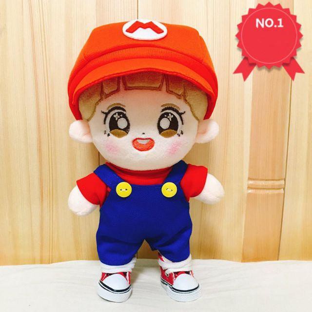 Outfit Doll Mario bộ quần áo yếm cho búp bê dễ thương xinh xắn