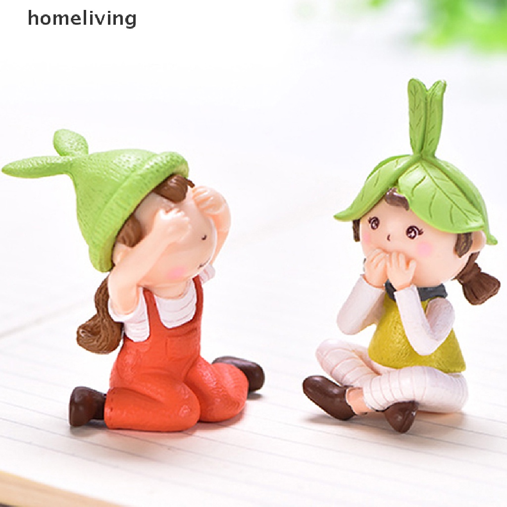 Tượng hình bé gái nhỏ cổ tích đáng yêu dành cho trang trí sân vườn tiểu cảnh thủ công làm quà tặng