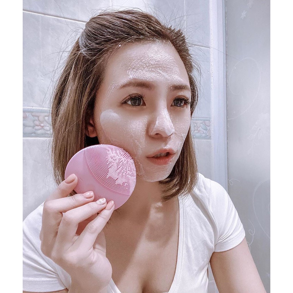 Máy massage mặt foreo, Foreo luna mini 2 màu xanh, rửa nào tốt, F.o.r.e.o - Sóng Rung Êm Sạch Sâu Trị Mụn Hiệu Quả