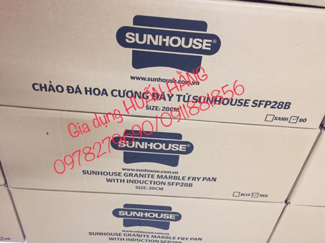 CHẢO ĐÁ HOA CƯƠNG ĐÁY TỪ SUNHOUSE SFP24B SFP26B & SFP28B