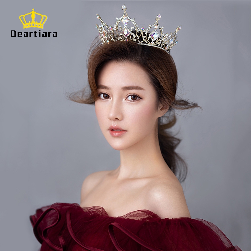 Colorful Diamond-studded Tiara for The Bride