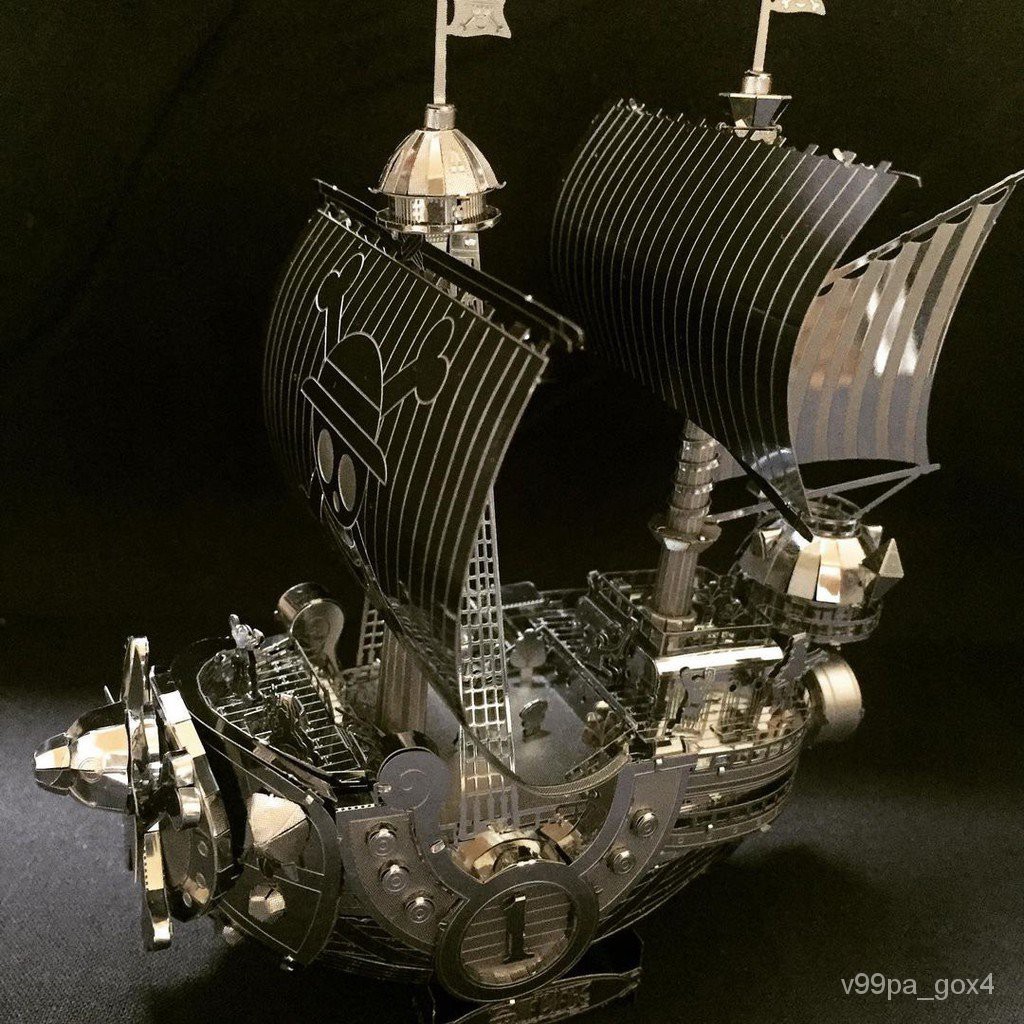 VNTMô hình 3D kim loại tàu Thousand Sunny băng hải tặc mũ rơm Luffy phim One Piece, Mô hình lắp ráp 3D thép - Chưa Lắp