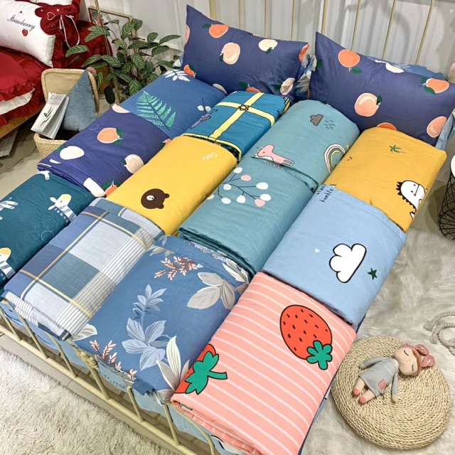 Set Ga gối kèm Chăn hè (mền), 100% Cotton.