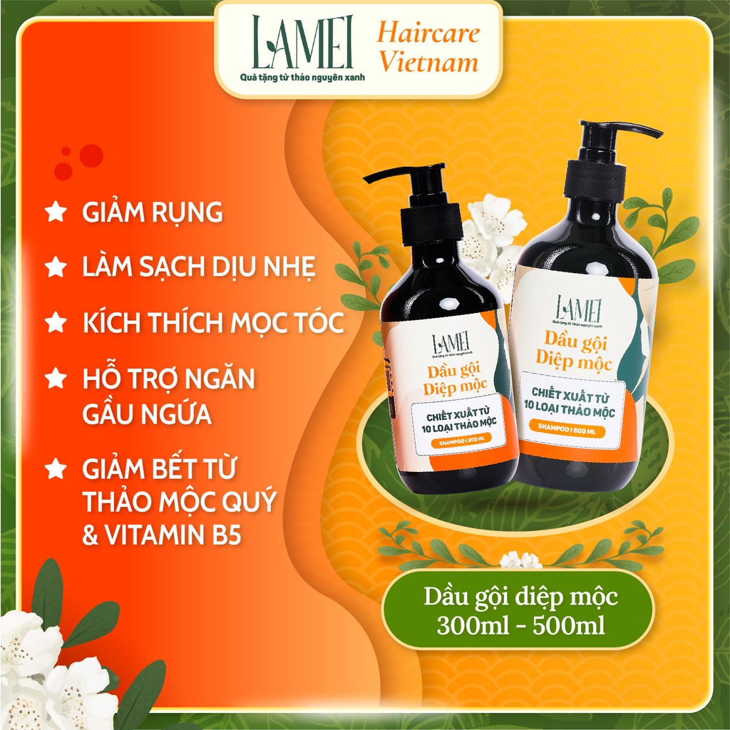 Dầu Gội Diệp Mộc Lamei - Tóc Chắc Khỏe Không Gàu Ngứa Rụng Tóc Bết Tóc - Lamei Haircare Vietnam - Em Bé Bán Bưởi