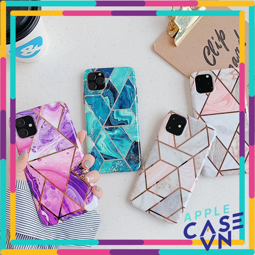 Ốp iPhone vân đá kẻ ô - AppleCase.VN
