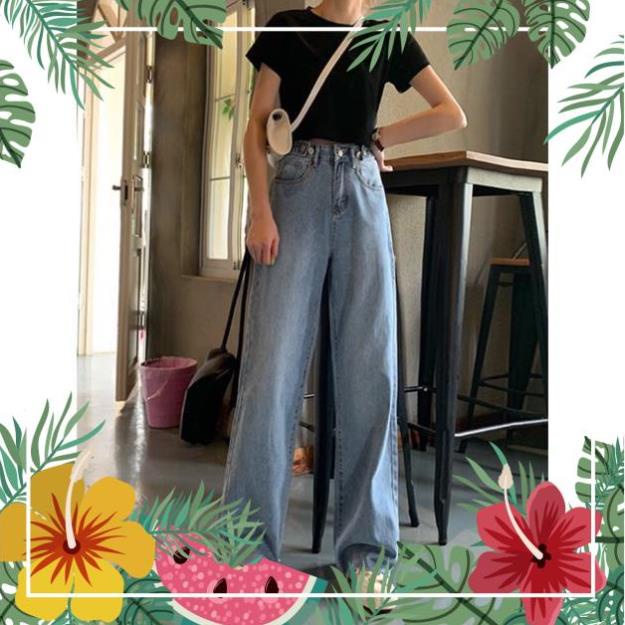 Sale Tết- (Sẵn) Quần jeans ulzzang ống rộng dáng dài M4139 ( có ảnh thật ) az1 * ) ,