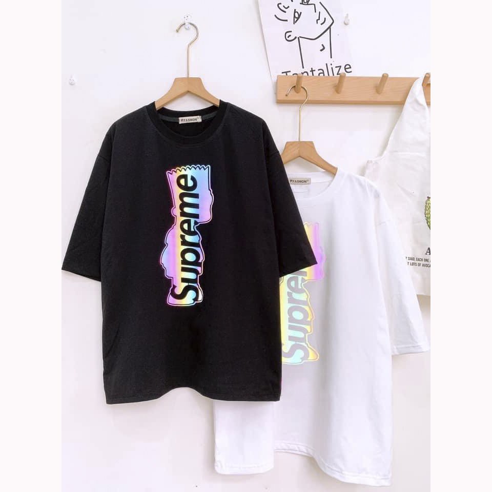 Áo Thun PHẢN QUANG 7 MÀU - Áo thun tay lỡ form rộng Unisex 38-65kg Nam Nữ - SUP.ERMEE  [ẢNH THẬT]