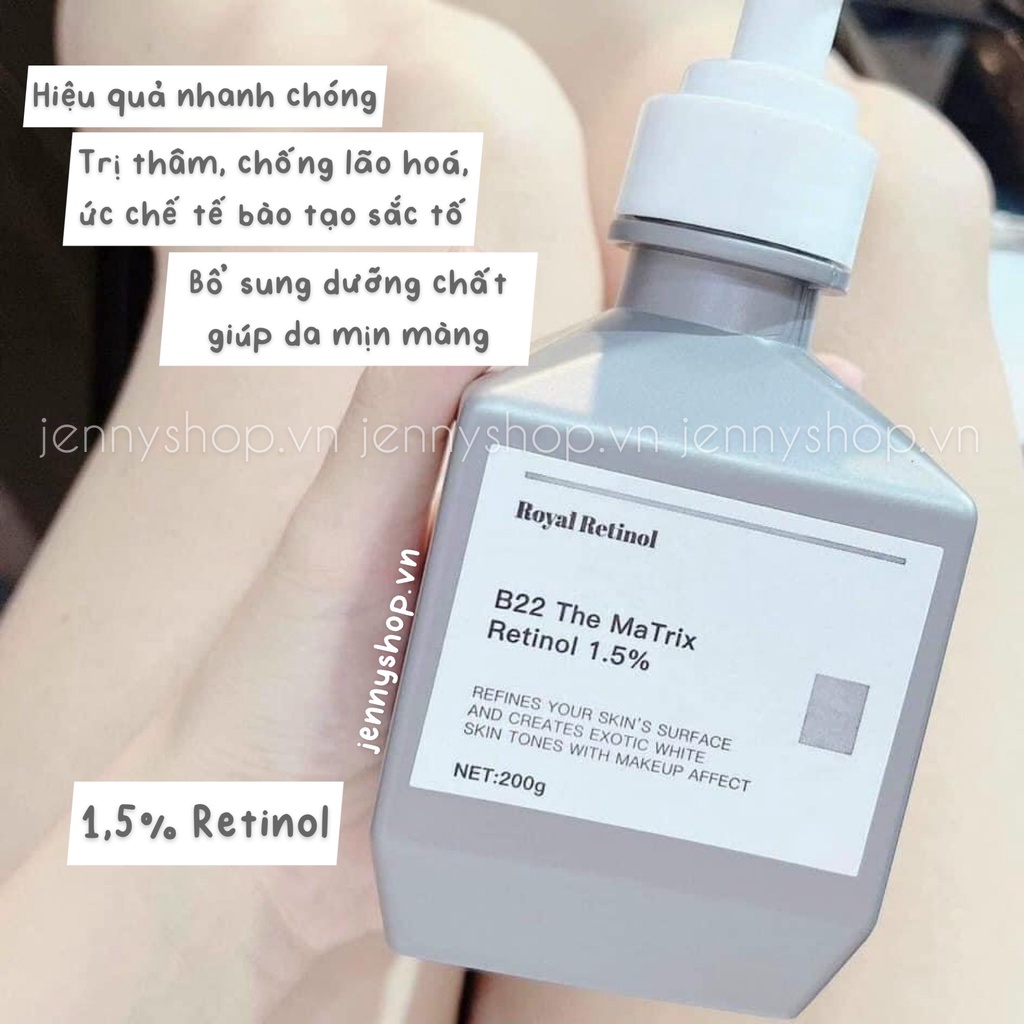Kem Ủ Kích Trắng Toàn Thân Royal Retinol B22 The Matrix Retinol 1.5%