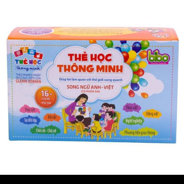 Bộ Thẻ Học Thông Minh.16 Chủ Đề Song Ngữ Anh-Việt