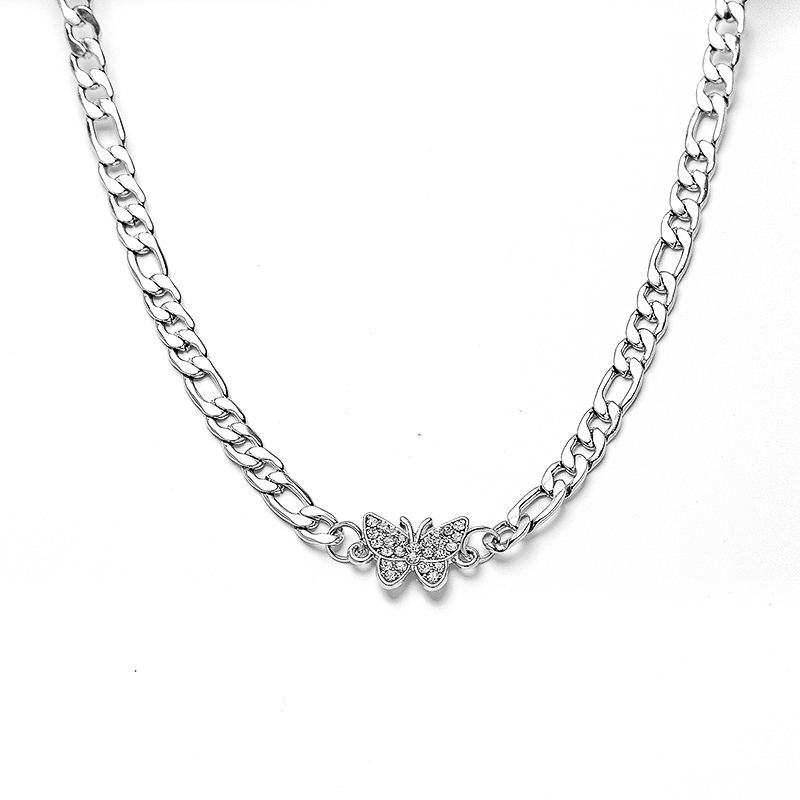 vòng cổ Mặt Bươm Bướm Đính Đá Sang Trọng Cho Nữ