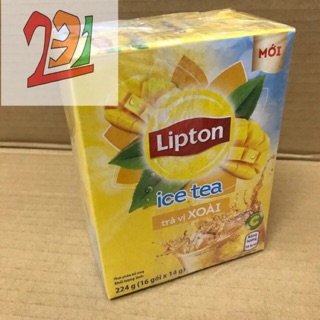 Hộp 16 Gói Trà Tan Lipton Xoài 14g