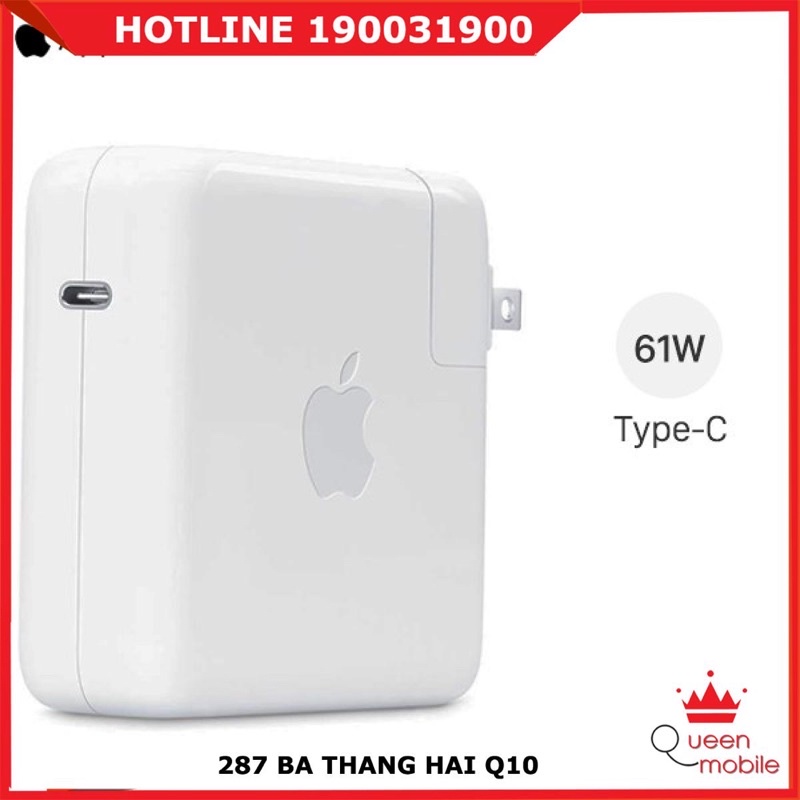 Adapter Củ Sạc Macbook Type-C 61W (2021) MRW22 Chính Hãng FPT