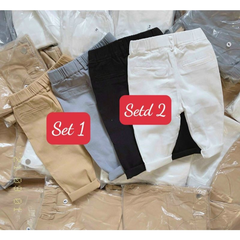 Sét 2 quần kaki cao cấp cho bé