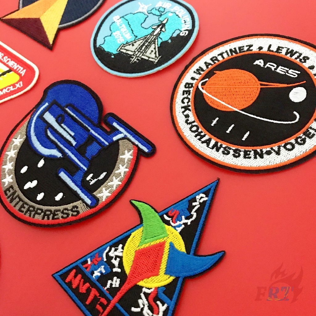 Miếng dán ủi họa tiết chủ đề không gian NASA chủ đề số 04 trang trí quần áo